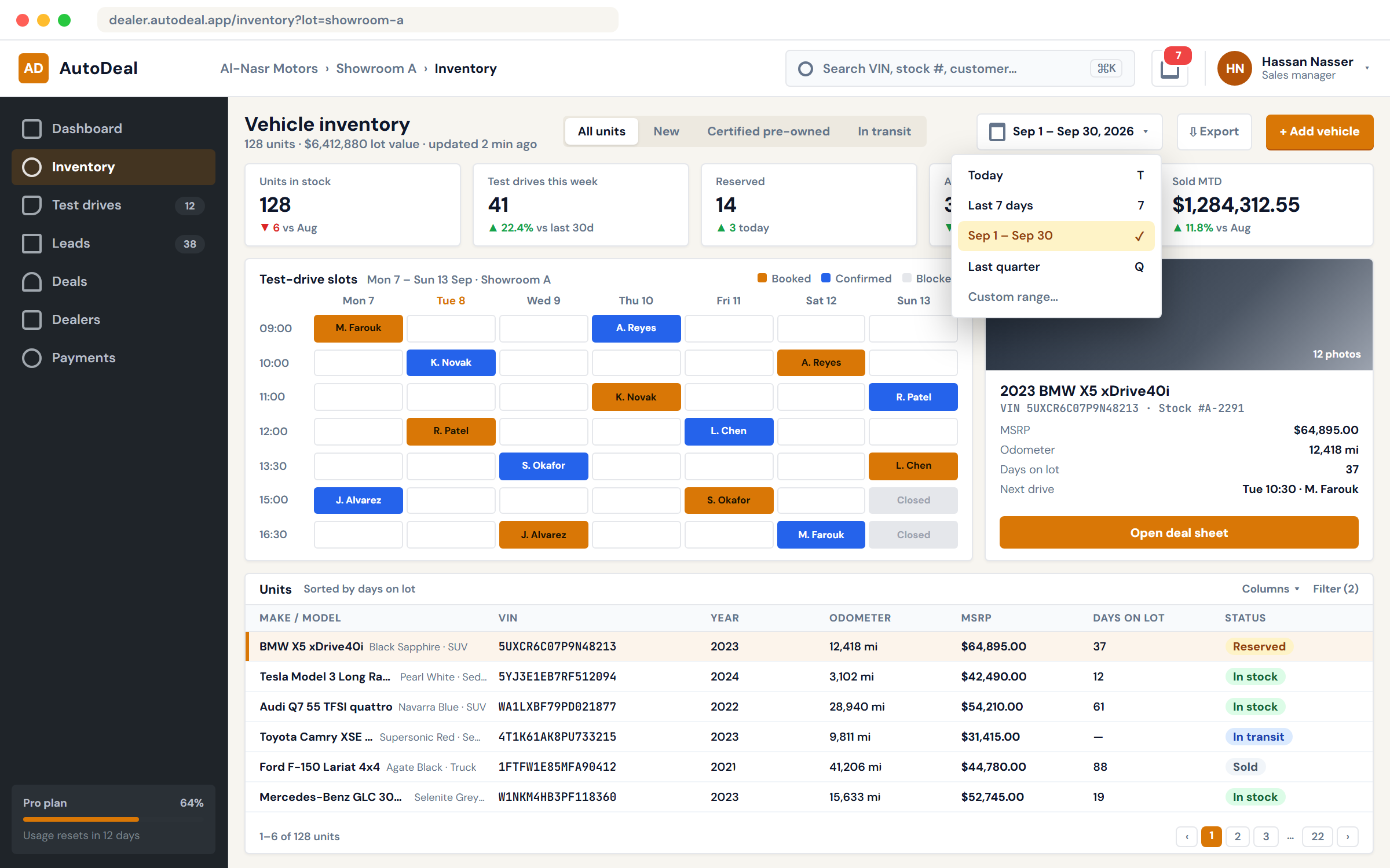 AutoDeal admin panel